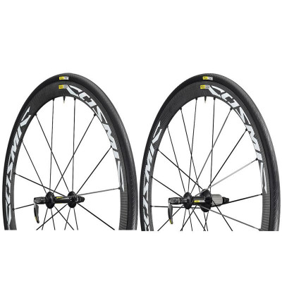Paire de roues Mavic Cosmic Carbone 40 Elite blanche Paire de roues Mavic Cosmic Carbone 40 Elite blanche