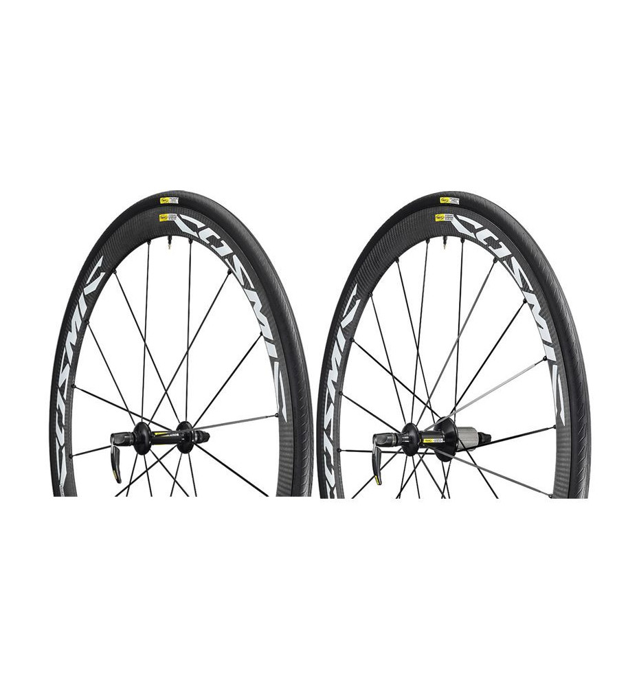 Paire de roues Mavic Cosmic Carbone 40 Elite blanche Paire de roues Mavic Cosmic Carbone 40 Elite blanche