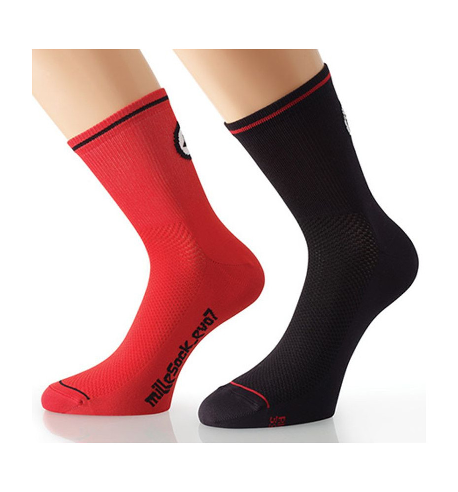 Assos MilleSock_evo7 Rouge Chaussette Assos MilleSock_evo7 Rouge Chaussette