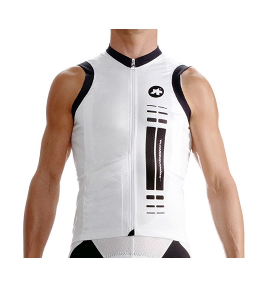 Maillot Assos Superleggera Sans Manches Blanc Maillot Assos Superleggera Sans Manches Blanc