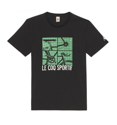 Le Coq Sportif Tshirt Tour de France N°12 Noir Le Coq Sportif Tshirt Tour de France N°12 Noir