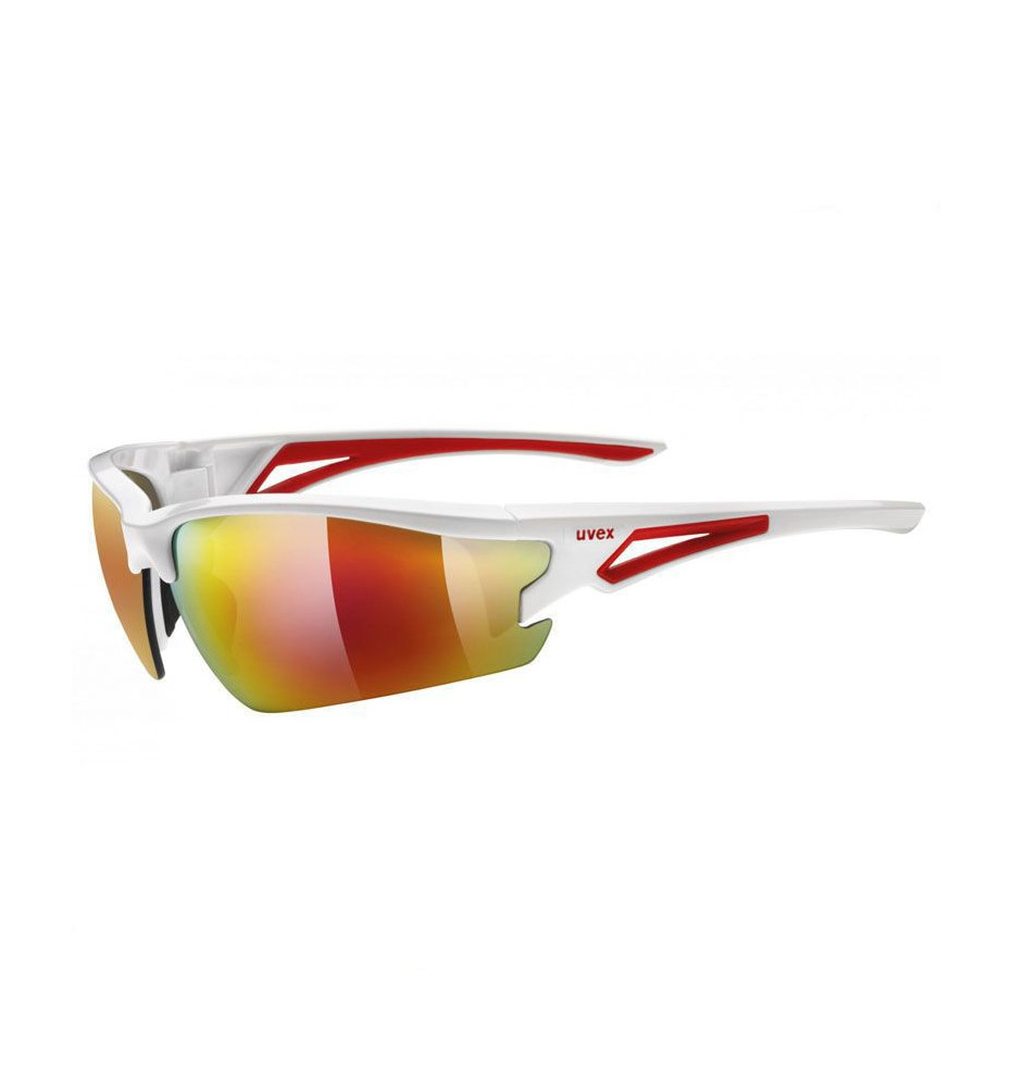 Uvex Lunettes Sportstyle 108 Blanches et Rouges Uvex Lunettes Sportstyle 108 Blanches et Rouges