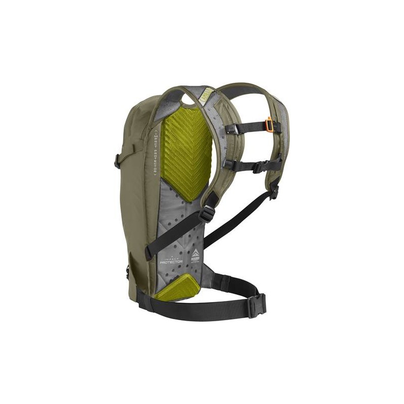 Sac à Dos Hydratation Camelbak T.O.R.O. 14 – Protection Dorsale CE Niveau II, 11L, Noir/vert
