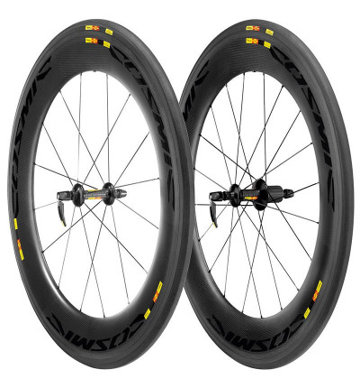 Paire de roues Mavic Cosmic Carbone CXR 80 2013 Paire de roues Mavic Cosmic Carbone CXR 80 2013